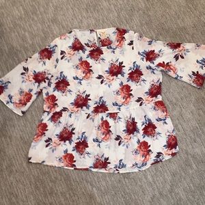 Faded Glory| Floral Top